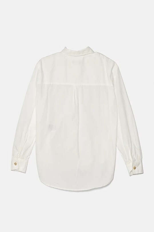 Детская хлопковая рубашка United Colors of Benetton 5RHDCQ03O.G.Seasonal белый AW24