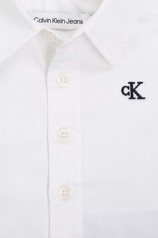 CHLAPEC Dětská bavlněná košile Calvin Klein Jeans IN0IN00161.9BYH bílá