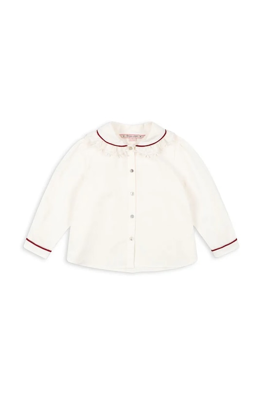 Detská bavlnená košeľa Konges Sløjd RIA SHIRT GOTS KS102082 biela AW24