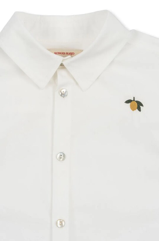 Дівчинка Дитяча бавовняна сорочка Konges Sløjd ROLF SHIRT GOTS KS102088 білий