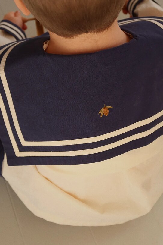 Konges Sløjd koszula bawełniana dziecięca SAILOR SHIRT GOTS długi granatowy KS102095