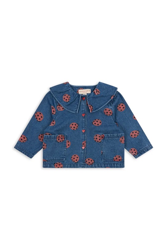 Konges Sløjd camasa de bumbac pentru copii MAGOT LADYBUG DENIM SHIRT GOTS KS102215 albastru AW24