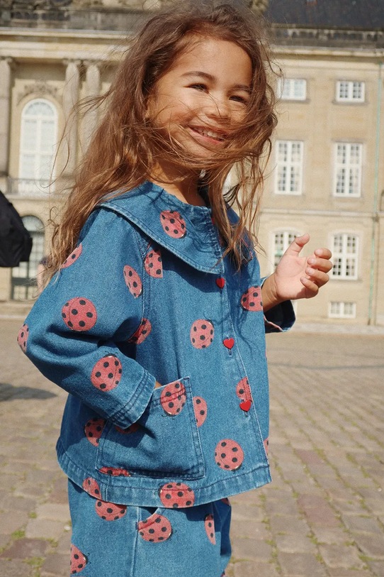 Konges Sløjd camasa de bumbac pentru copii MAGOT LADYBUG DENIM SHIRT GOTS KS102215
