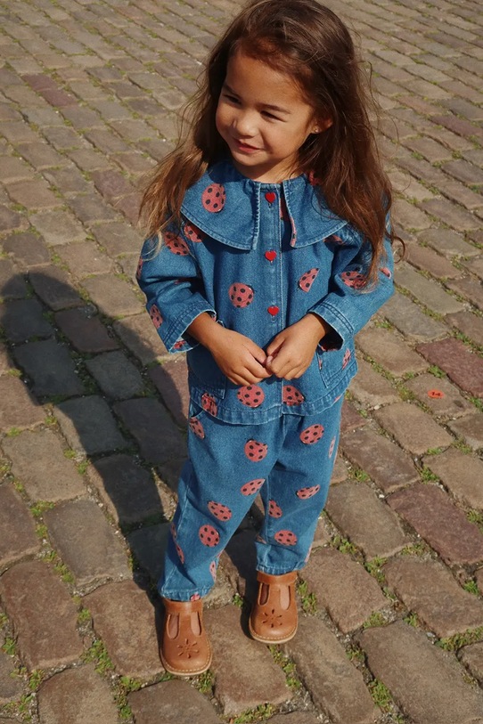 Konges Sløjd camasa de bumbac pentru copii MAGOT LADYBUG DENIM SHIRT GOTS KS102215