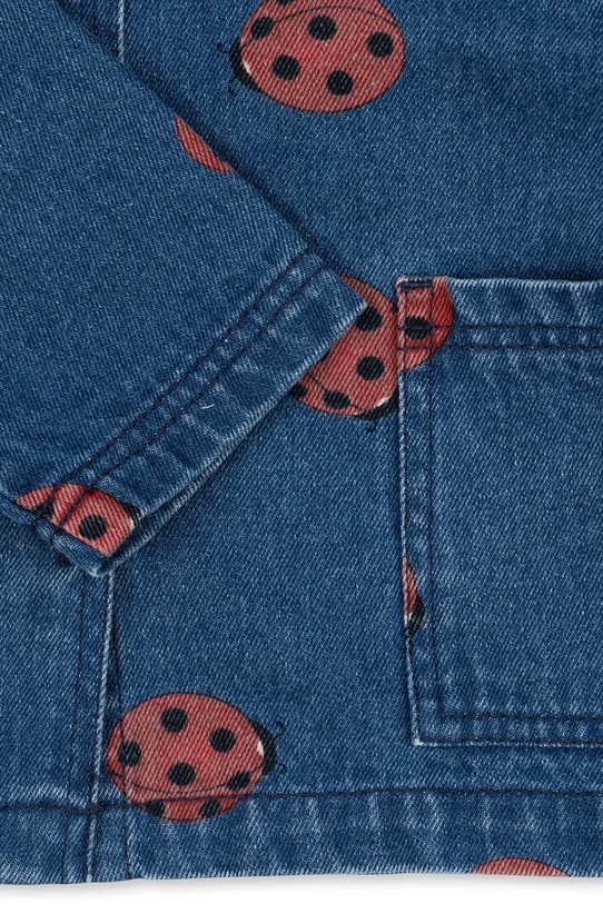 Otroška bombažna srajca Konges Sløjd MAGOT LADYBUG DENIM SHIRT GOTS KS102215 modra