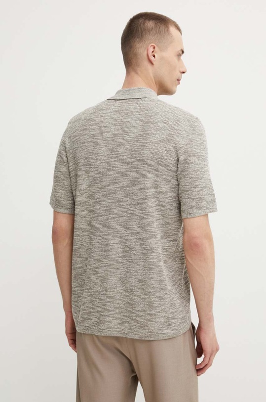 Ρούχα Πουκάμισο με μείγμα από λινό Samsoe Samsoe LARRY M24200027 μπεζ