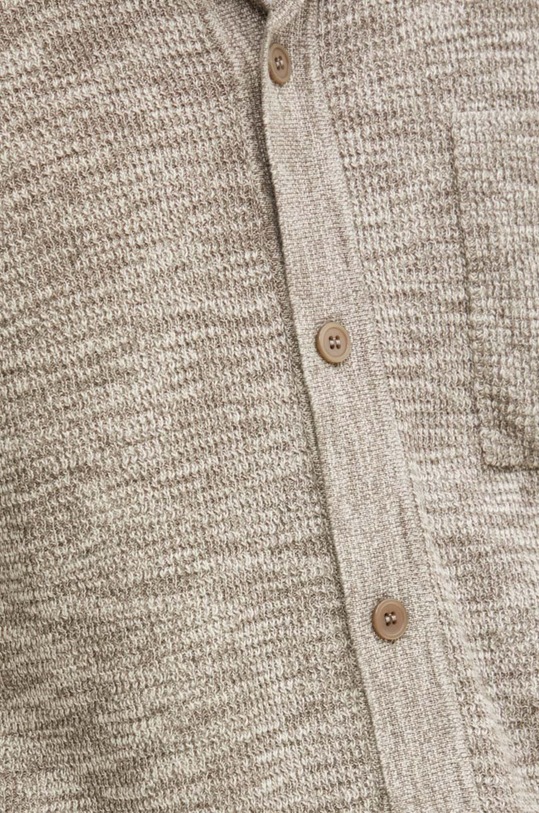 Πουκάμισο με μείγμα από λινό Samsoe Samsoe LARRY M24200027 μπεζ