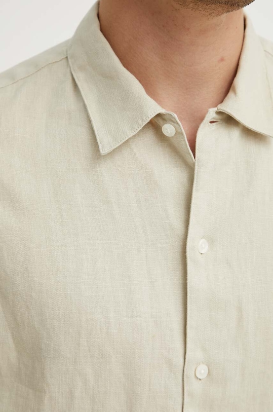 Льняная рубашка Samsoe Samsoe SAAVAN M24100052 бежевый SS25