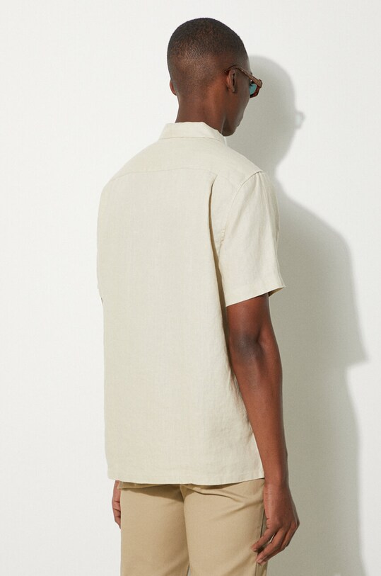 Clothing Samsoe Samsoe linen shirt SAAVAN M24100052 beige