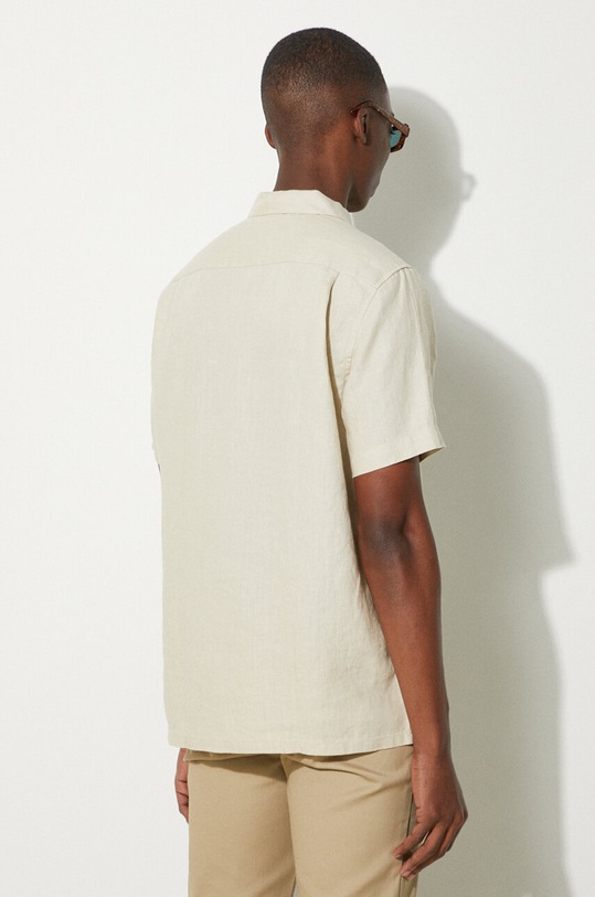 Oblečení Lněná košile Samsoe Samsoe SAAVAN M24100052 béžová