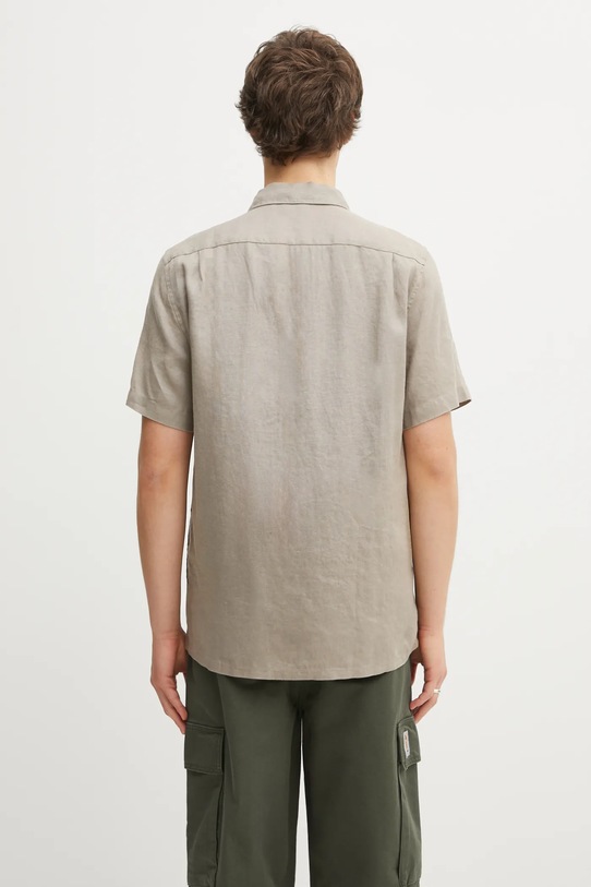 Одяг Сорочка з льону Samsoe Samsoe SAAVAN M24100052 бежевий