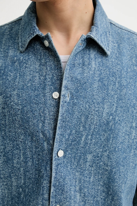 Samsoe Samsoe cămașă jeans SAAYO M24200078 albastru