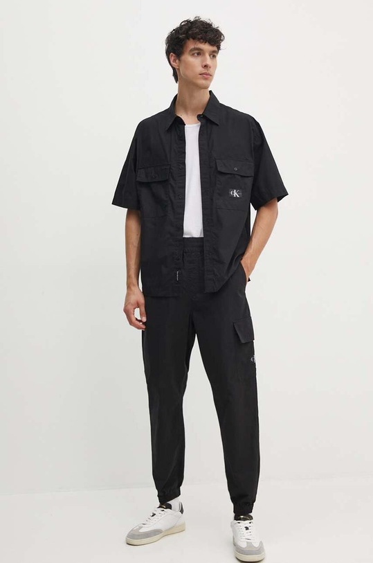 Calvin Klein Jeans pamut ing J30J325606 fekete AW24