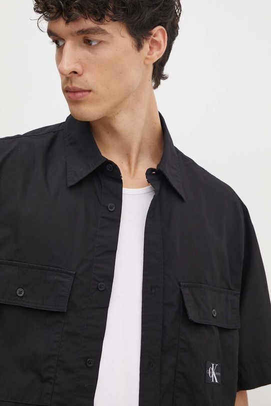 Calvin Klein Jeans koszula bawełniana czarny J30J325606