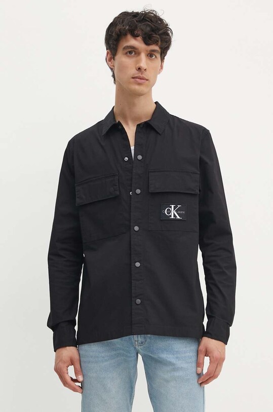 Calvin Klein Jeans camasa lung negru J30J325618