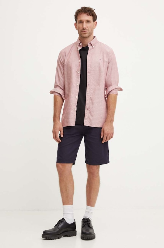 Îmbrăcăminte Tommy Hilfiger camasa din bumbac MW0MW35769 rosu