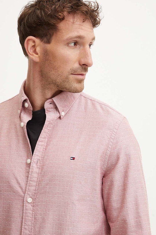 Tommy Hilfiger camasa din bumbac MW0MW35769 rosu