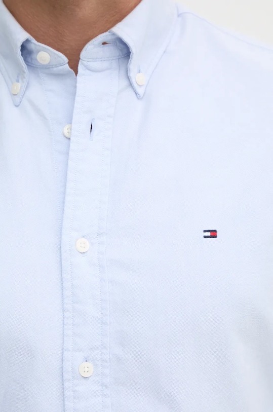 Tommy Hilfiger camicia in cotone MW0MW35774 blu AW25
