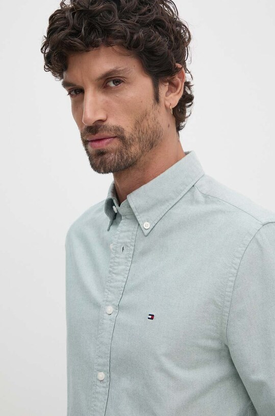 Tommy Hilfiger camasa din bumbac MW0MW35774 verde