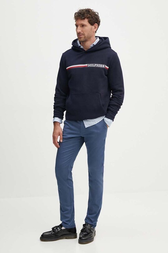 Одежда Хлопковая рубашка Tommy Hilfiger MW0MW35793 голубой