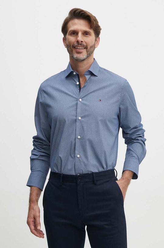 Košile Tommy Hilfiger slim modrá MW0MW35798