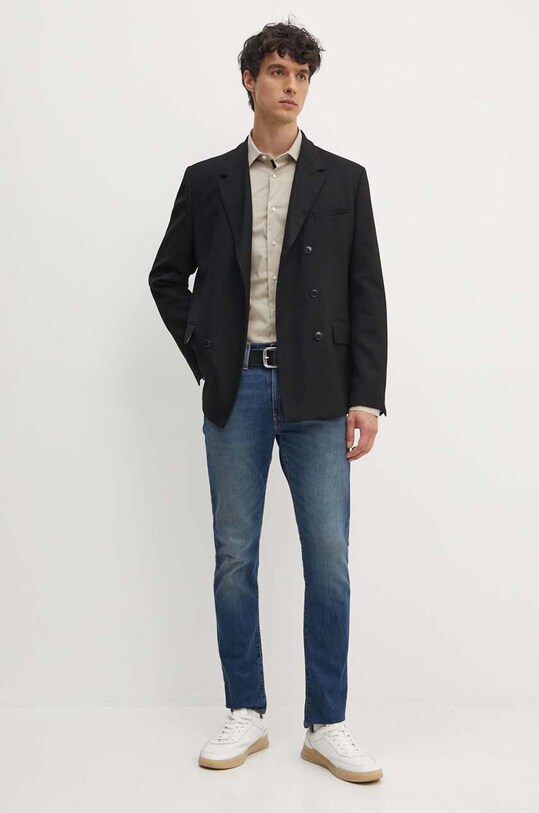 Tommy Hilfiger camasa din bumbac MW0MW35810 bej AW24