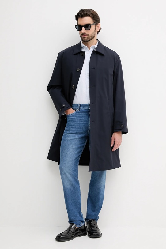 Βαμβακερό πουκάμισο Tommy Hilfiger MW0MW36238 μπλε AW25