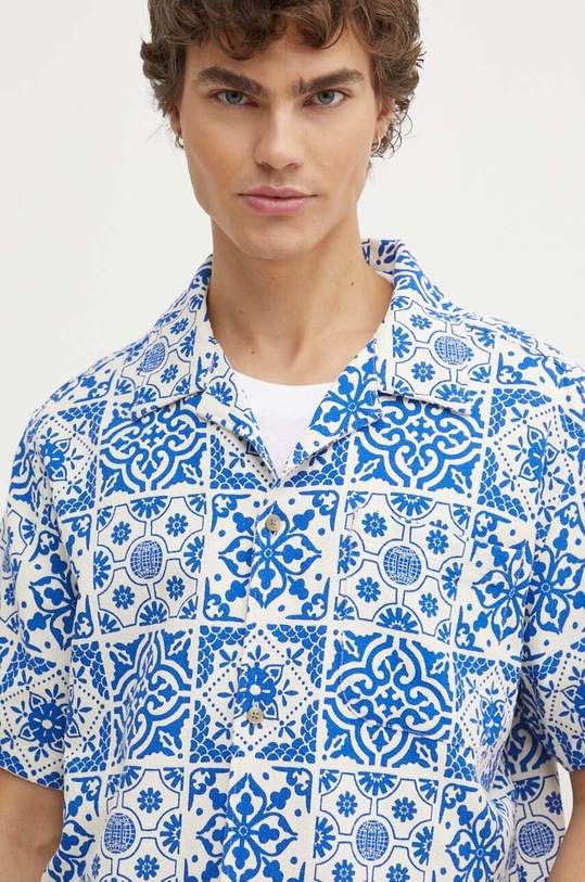 Les Deux camasa din bumbac albastru LDM401088