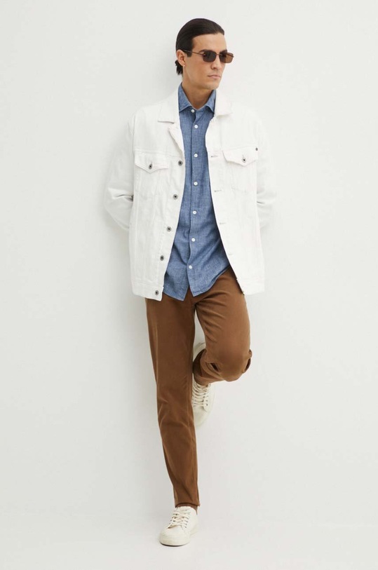 Oblečení Bavlněná košile Marc O'Polo M26720442256 modrá