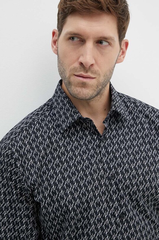 Bavlněná košile Karl Lagerfeld 543678.605000 černá