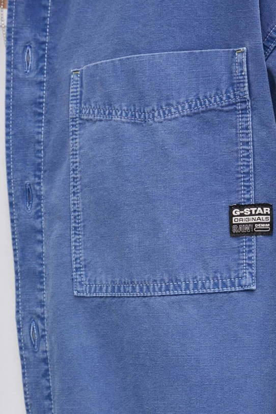 G-Star Raw koszula bawełniana D23007.D295 niebieski AW24