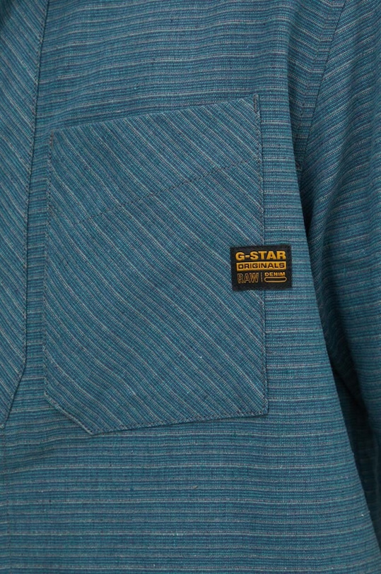 Ľanová košeľa G-Star D24299.D533 tyrkysová AW24