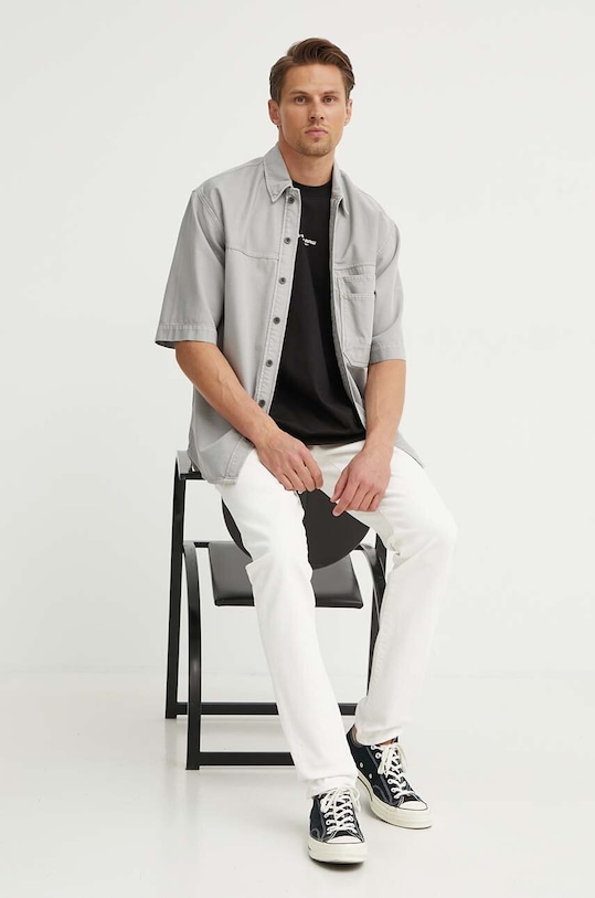 G-Star cămașă din denim D24603.D551 gri AW24