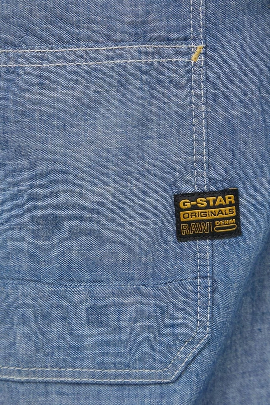 Бавовняна сорочка G-Star Raw D24603.D558 блакитний AW24