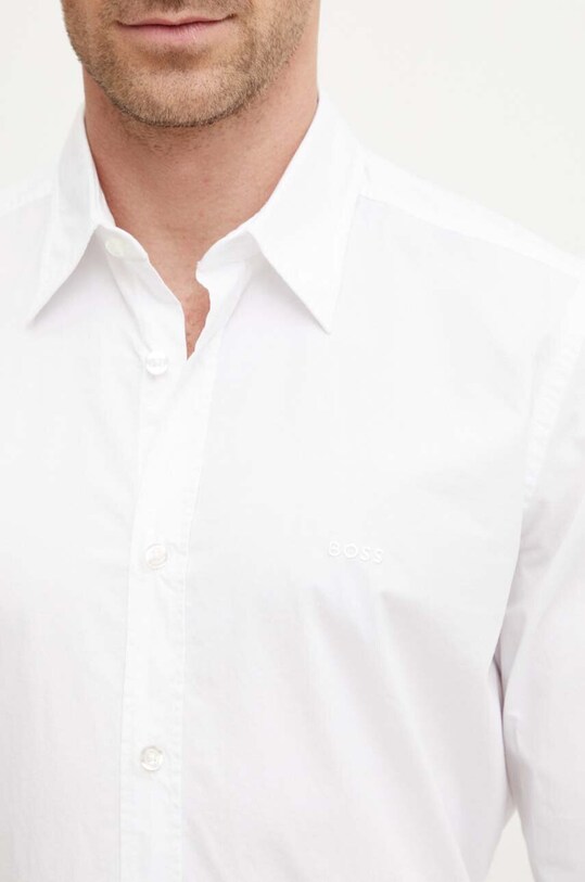 Bavlněná košile Boss Orange 50518304 bílá SS25
