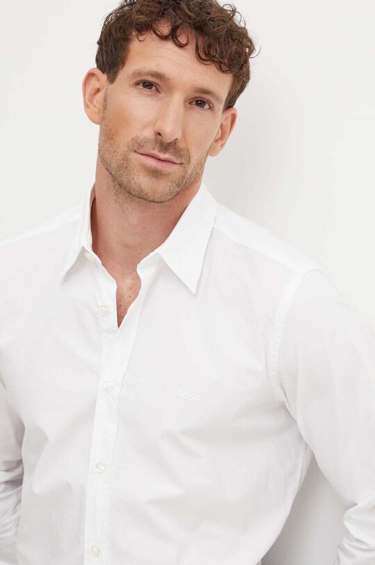 Bavlněná košile Boss Orange 50518304 bílá