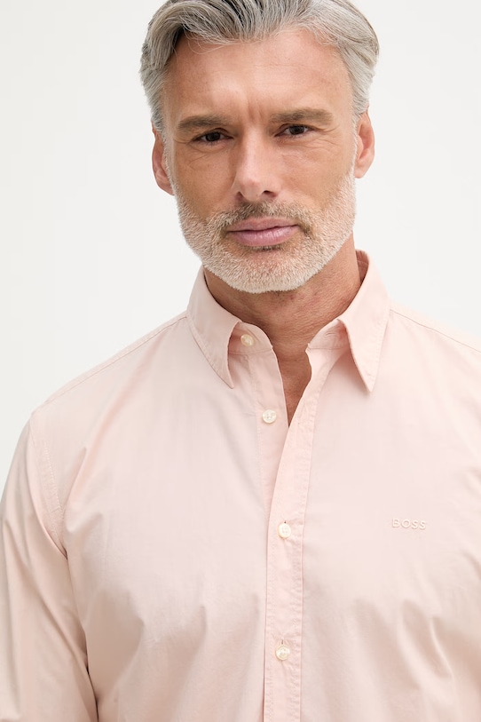 BOSS Orange košulja za muškarce od pamuka Relegant_6_M roza 50518304