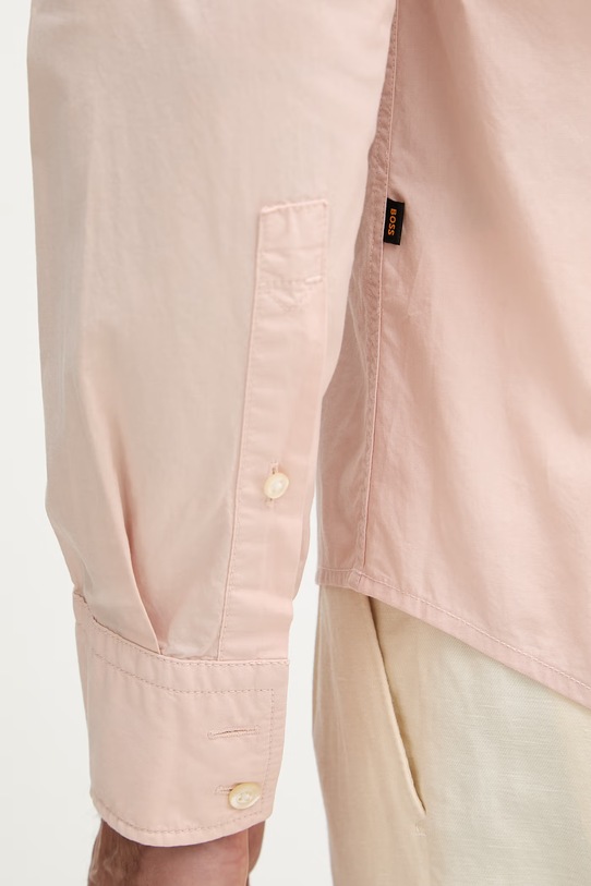 BOSS Orange πουκάμισο ανδρικό βαμβακερό Relegant_6_M 50518304 ροζ