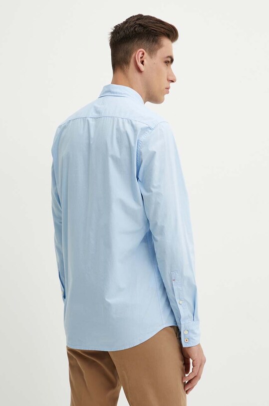 BOSS Orange koszula bawełniana niebieski 50518304