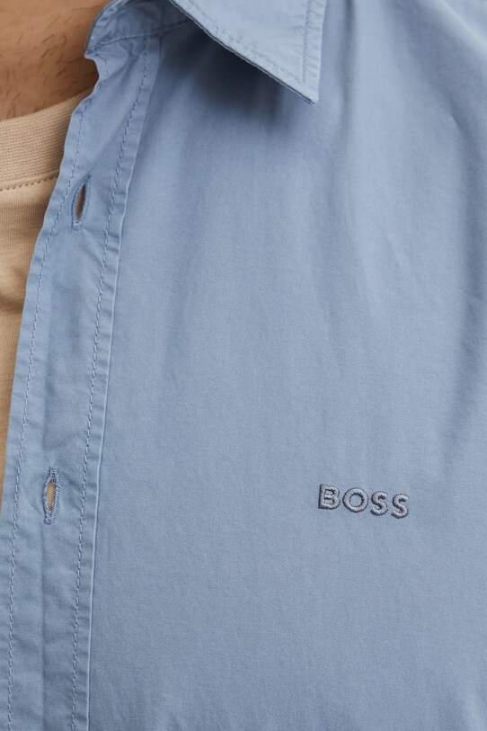 BOSS Orange koszula bawełniana niebieski 50518304