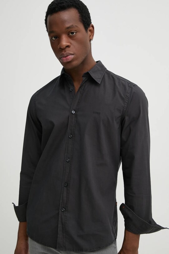 BOSS Orange koszula bawełniana Relegant_6_M czarny 50518304