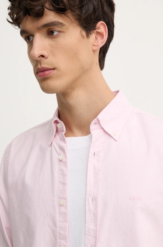 Бавовняна сорочка Boss Orange рожевий 50519707
