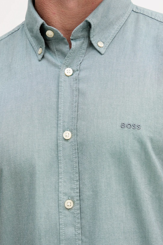 BOSS Orange koszula bawełniana 50519707 zielony