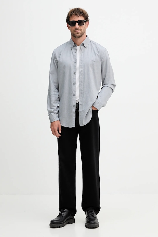 BOSS Orange koszula bawełniana 50519707 szary AW25