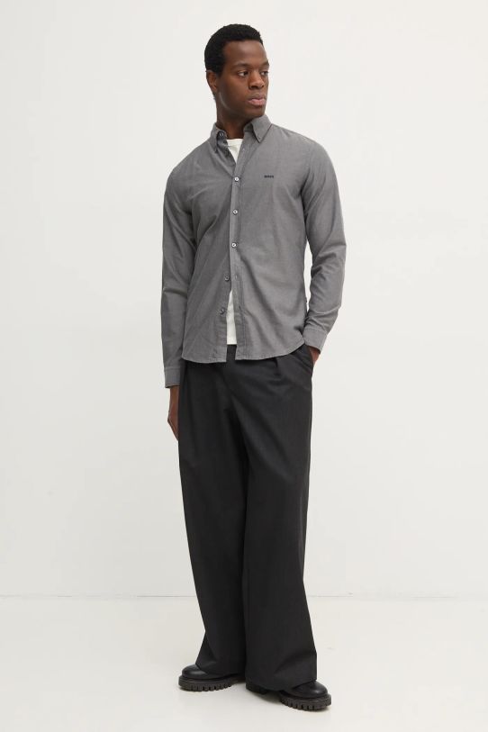 BOSS Orange koszula bawełniana 50519707 szary AW25