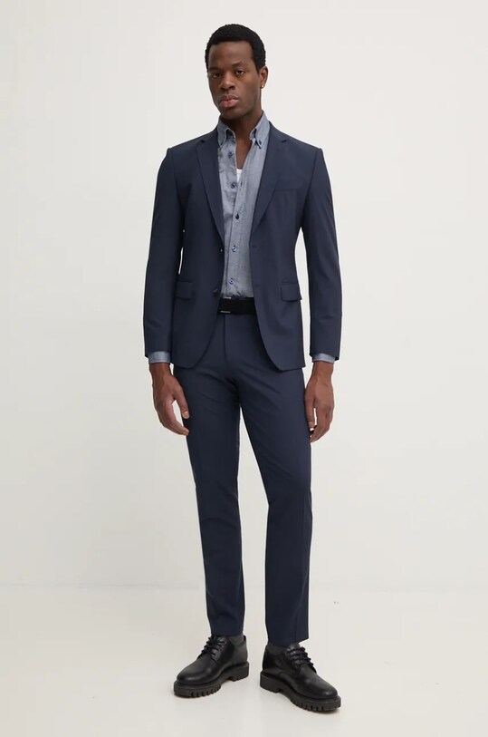 Boss Orange camasa din bumbac 50519707 albastru SS25