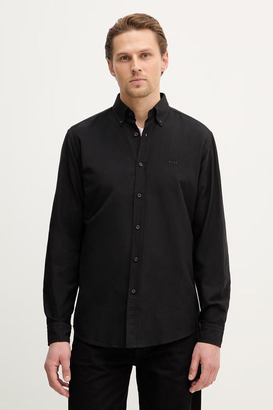 BOSS Orange koszula bawełniana czarny 50519707