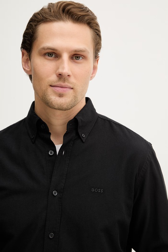 BOSS Orange koszula bawełniana czarny 50519707