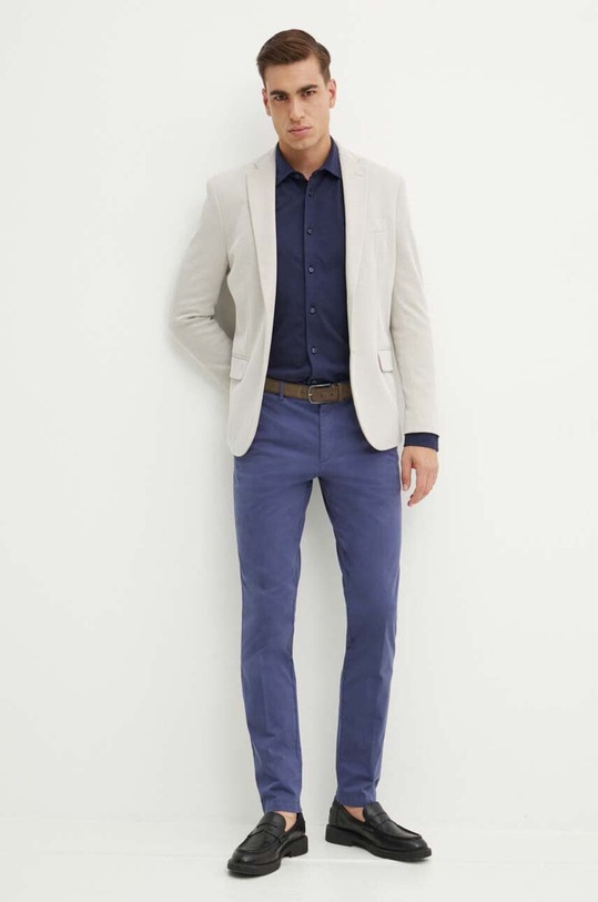 Îmbrăcăminte Boss Orange camasa din bumbac 50519746 bleumarin