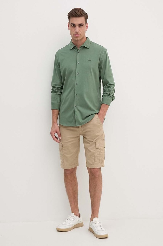 Oblečení Bavlněná košile Boss Orange 50519746 zelená